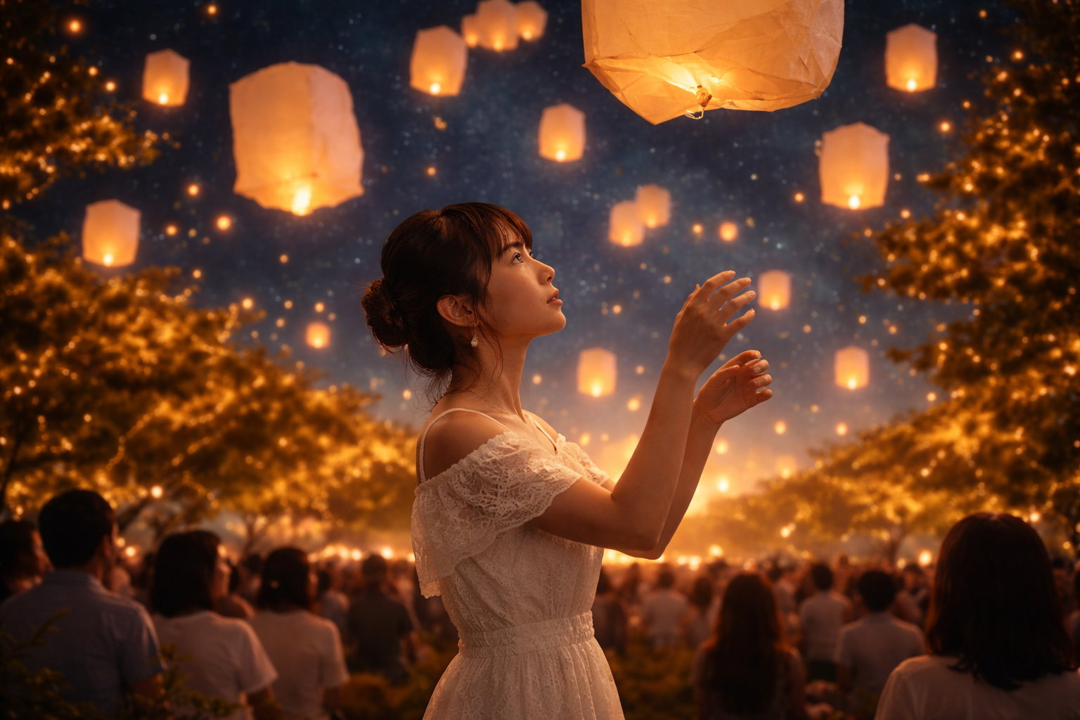 ランタン一斉リリース